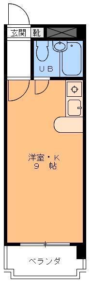 サニーハイツ西長戸(ワンルーム/3階)の間取り写真