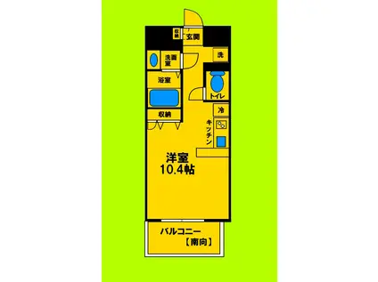 エルセレーノ吹田(ワンルーム/4階)の間取り写真