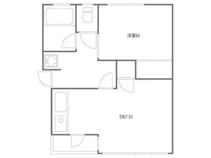 サンケー・コーポ小宮山(1LDK/1階)の間取り写真