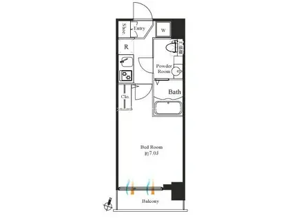 GRAN PASEO 神田駅前(1K/2階)の間取り写真