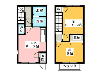 VIEW STAGE I(2LDK/1階)の間取り写真
