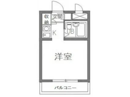 ダイアパレス根岸第2(ワンルーム/2階)の間取り写真