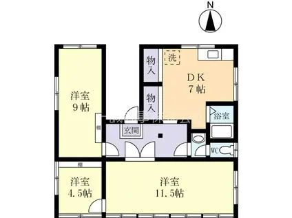 国府TSマンション(3K/3階)の間取り写真