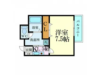 キャッスル大手町(1K/3階)の間取り写真