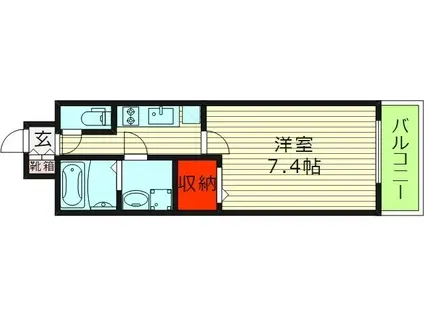 レジュールアッシュ京橋(1K/11階)の間取り写真