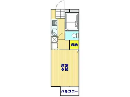 クレッセントHIRO 910855(1K/2階)の間取り写真