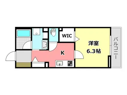 シャンテリーブル(1K/3階)の間取り写真