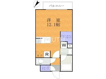 アフリ・ザ・レジデンス(ワンルーム/4階)の間取り写真