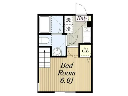 アリエッティ(1K/2階)の間取り写真