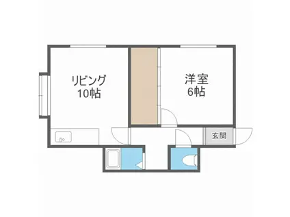 伊藤ビル(1LDK/2階)の間取り写真