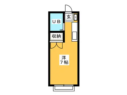 ハウスセイワ(ワンルーム/2階)の間取り写真