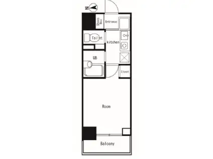 スカイコート神楽坂第2(1K/7階)の間取り写真