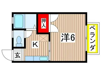 スカイパーク 21(1K/1階)の間取り写真