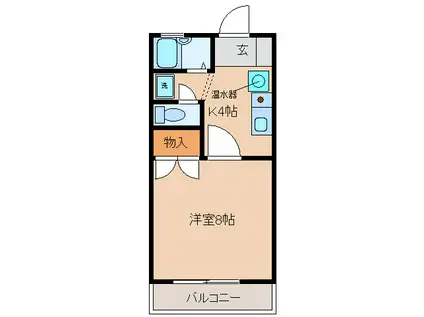 プリミエール間内(1K/3階)の間取り写真