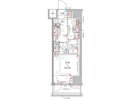 クレヴィスタ横浜関内(1K/8階)の間取り写真