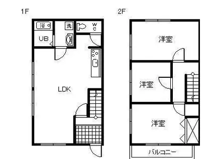 サーパス海咲(3LDK/1階)の間取り写真