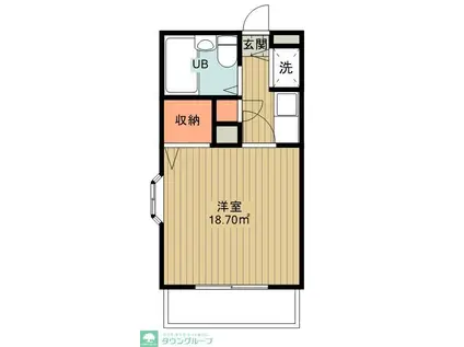 アメニティ・93(1K/7階)の間取り写真