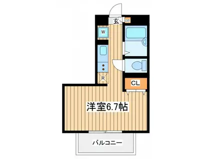 グラン・シャリオ壱番館(1K/1階)の間取り写真