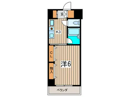 アーバンハイツ土志田(1K/5階)の間取り写真