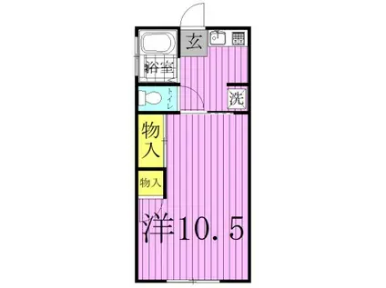 KSビル(1K/3階)の間取り写真