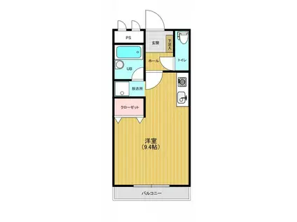 レジデンス大神II(ワンルーム/1階)の間取り写真