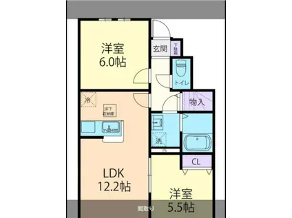 5/1菊池市泗水町2LDK A(2LDK/1階)の間取り写真