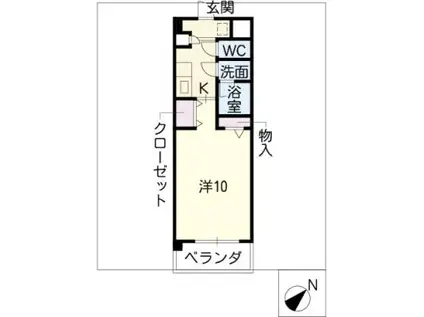 デュークK(1K/2階)の間取り写真