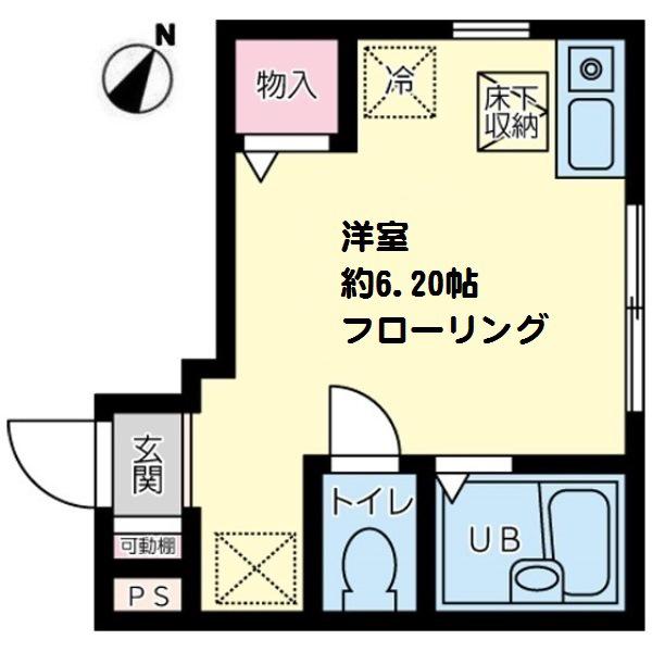 ケーフラット湘南(ワンルーム/1階)の間取り写真