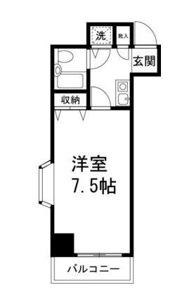 駒込大河原ビル(1K/4階)の間取り写真