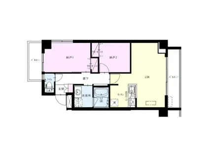 MAISON Y.-メゾンワイ-(2LDK/4階)の間取り写真