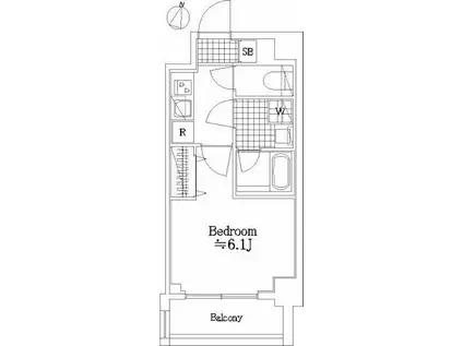 ザ・レジデンス・オブ・トーキョーSO03(1K/3階)の間取り写真