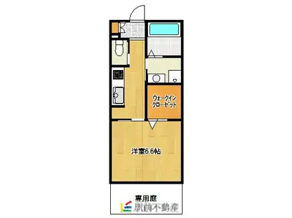 アルバ大刀洗A(1K/1階)の間取り写真