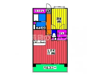 第10ケイコーマンション駅南(1LDK/7階)の間取り写真