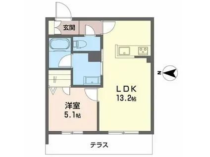 シャーメゾン静永(1LDK/1階)の間取り写真