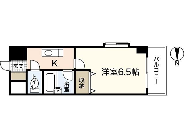 エイトプラザ横川(1K/2階)の間取り写真