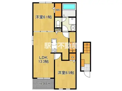 ベル オーブ I(2LDK/2階)の間取り写真