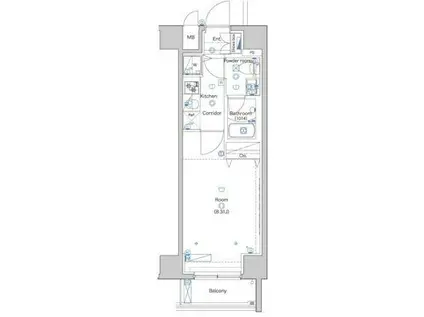 レアライズ八広(1K/5階)の間取り写真