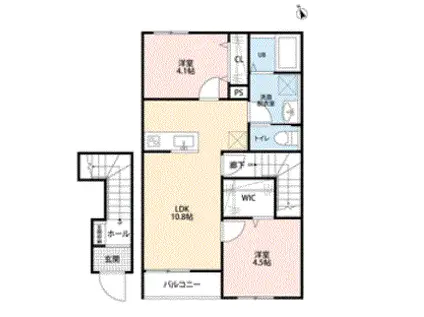 リーブルファイン久喜東 II(2LDK/2階)の間取り写真