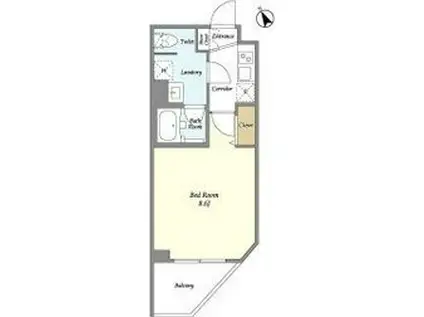 ESTRUTH MAGOME(1K/1階)の間取り写真