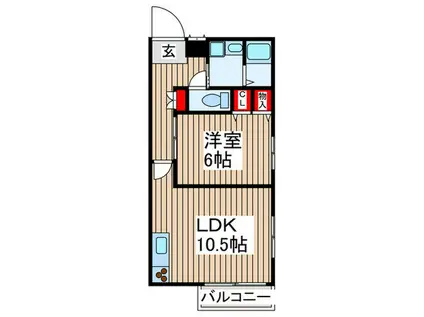 ケイズ・ガーデン(1LDK/1階)の間取り写真
