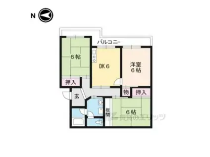 エイトハイツ坂本(3DK/5階)の間取り写真