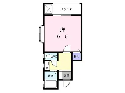 プチハウスひまわり(1K/1階)の間取り写真