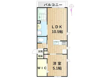 花月もとすみ(1LDK/3階)の間取り写真