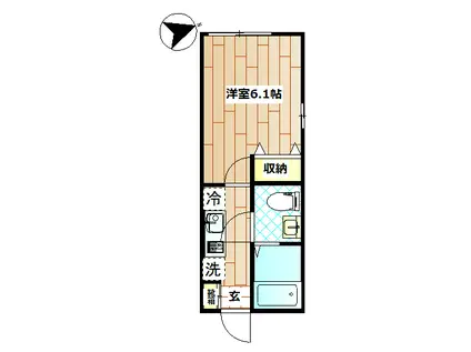 リーブル神大寺(1K/1階)の間取り写真