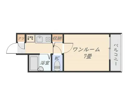 リバティー高麗(1K/3階)の間取り写真