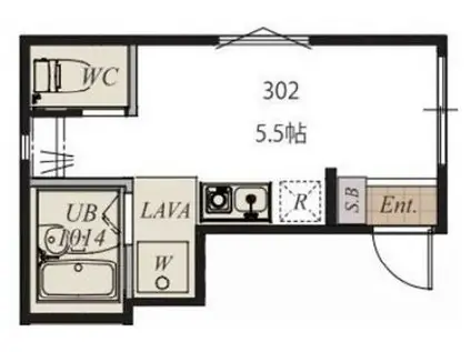 プラチナフォルム中野新橋(ワンルーム/3階)の間取り写真