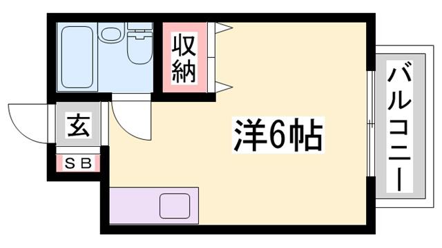 OMレジデンス姫路(ワンルーム/4階)の間取り写真