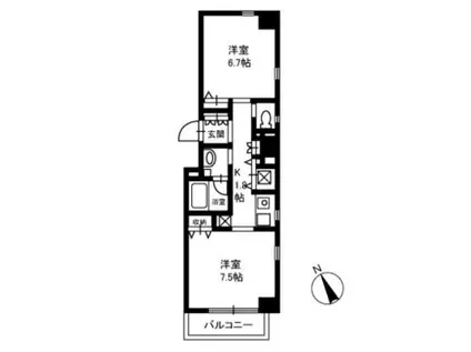 PRIMROSE(2K/2階)の間取り写真