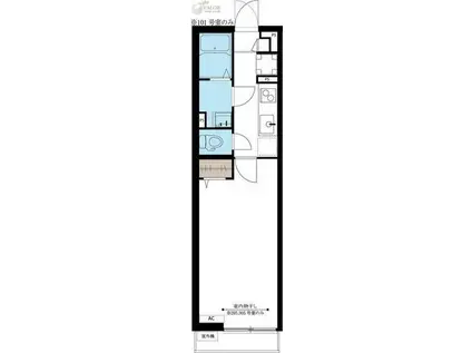 リブリ・ベルハウス(1K/2階)の間取り写真