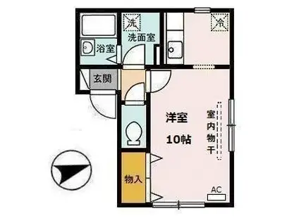 セジュール桜ヶ丘102(ワンルーム/1階)の間取り写真